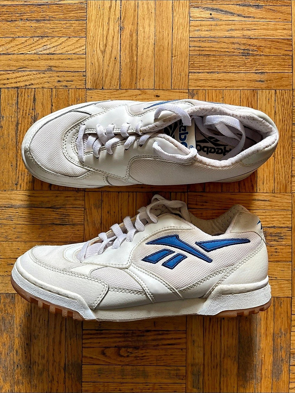 Reebok Classic Defiance 88 leather Sneakers Size 7 In White And Royal Blue
